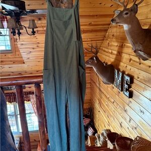 Green Overalls with Pockets